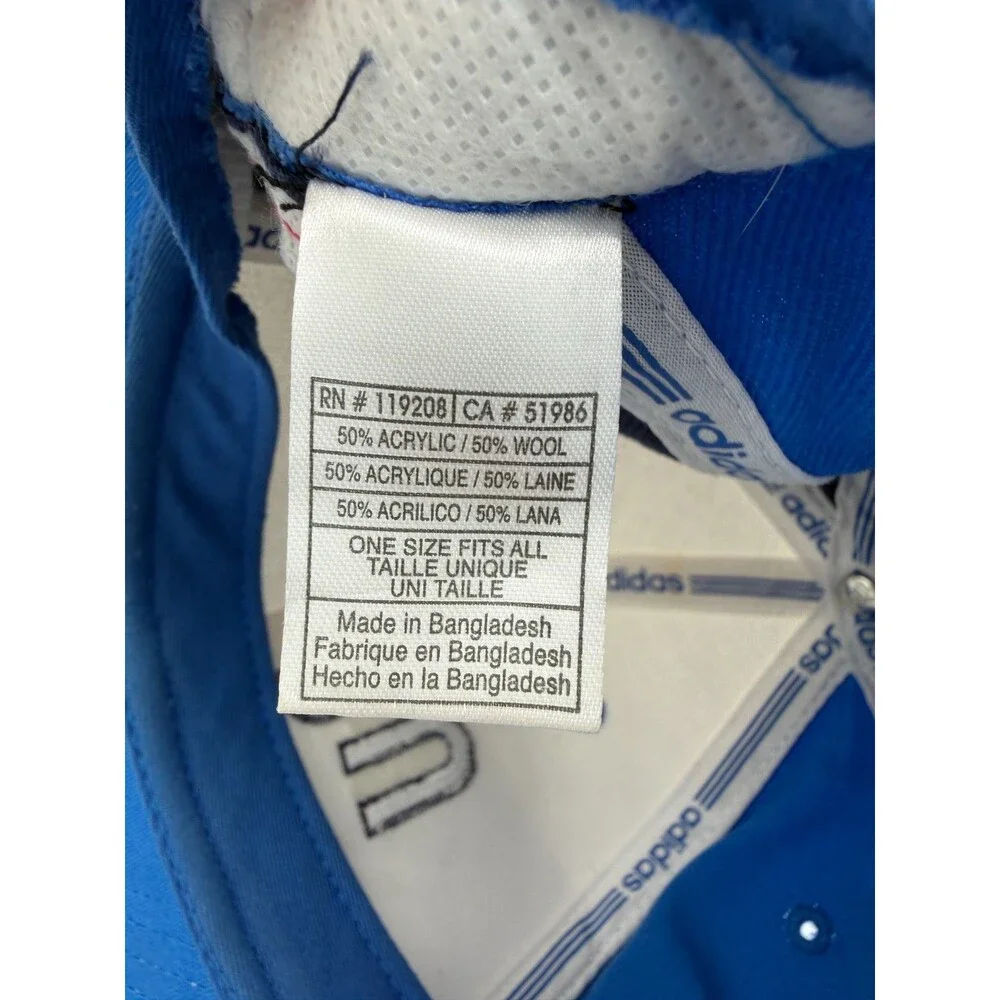 VTG Dallas Mavericks Mavs Snapback Hat Adidas NBA Blue White Wool Blend Cap OSFA